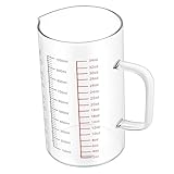 Ipetboom Hitzebeständiger Glas messbecher aus Borosilikatglas mit Griff Präziser Ausgießer...