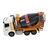 TOYANDONA Baustellenfahrzeug mit Licht und Sound Simuliertes Betonmischer Modell Gelb Kindgerecht...