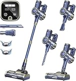 YONNDER Kabelloser Staubsauger 40KPA, 6-in-1 Leicht & Abnehmbarer Akku, Leistungsstarke Absaugung...