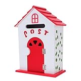 Toddmomy Wandbriefkasten mit Großem Fassungsvermögen Poliert und Grifffest Holz Vorschlagsbox für...