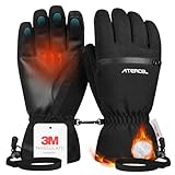 ATERCEL Skihandschuhe 3M Thinsulate Wasserdicht Touchscreen Warme Winter Snowboardhandschuhe für...