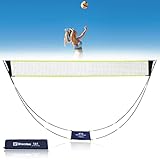 ADMAY Badmintonnetz, Tennisnetz, Volleyballnetz für Garten und Outdoor, 3m Multifunktionales Netz,...