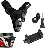 SNSYGN Action Kamera Helm Mount, Einstellbarer Motorradhelm Kinnhalterung Helmhalterung Motorrad...