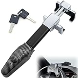 Riegel Lenkradkralle mit Alarm, 120dB, Lenkradschloss, Lenkradsperre, Lenkradkralle für Auto,...