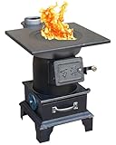Tragbarer Holzofen für effizientes Heizen und Kochen beim Camping, Wandern und zu Hause