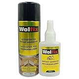 Wolfix Sekundenkleber 100g mit Aktivator 400ml Spray für universelle Reperaturen mit hoher...