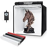 Yorbay Fotostudio Set 40 x 40 x 40cm CRI 95+ LED-Fotobox Lichtbox Lichtwürfel Profi Fotografie...