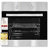 Exquisit Einbaubackofen, 62 Liter, Elektro, 4 Funktionen, Ober- und Unterhitze, Innenbeleuchtung,...