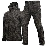 SAYEYBU Outdoor Trainingsanzug für Herren, wasserdichte Jacke und Hose Set, Regenanzug, Winddicht,...