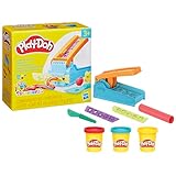 Play-Doh Knetwerk Starter Set, 3 x 56 g Dosen bunter Knetmasse, 2 Accessoires und Förmchenmaschine,...