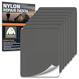 Nylon Flicken Selbstklebend Stoff Dunkelgrau, 8 Stück 20x15cm Daunenjacke Flicken Reparaturset,...