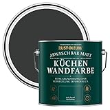 Rust-Oleum abwaschbare matte, geruchsarme schwarz Küchenwandfarbe - Natürliche Holzkohle 2,5...