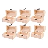 OUNONA 6 Stück Teiliges DIY Schmuckkästchen aus Holz mit Abnehmbarem Deckel Handbemalt Kompakte...