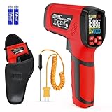 Infrarot Thermometer MESTEK Hochtemperatur Digital Laser Temperaturmessgerät -40°C bis 1600℃ mit...