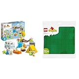 LEGO DUPLO Disney Mickey and Friends Camping-Abenteuer Set & DUPLO Bauplatte in Grün, Grundplatte...