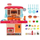 Kinderküche, Spielküche für Kleinkinder, Mini-Küchenspielzeug-Set mit Realistischen Lichtern,...