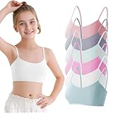 Channo BH Basic aus Baumwolle für Mädchen, ohne Bügel und mit Herausnehmbaren Polstern - Packung...