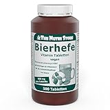 Bierhefe 500 mg Vitamin Tabletten 500 Stk. - mit wichtigen B-Vitaminen für die Schönheitspflege...