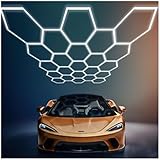 KLGFI Hexagon LED Garagenlampe, 28-Hex Hexagon Waben LED Licht, 840W Sechseck Garage Licht, 6500K...