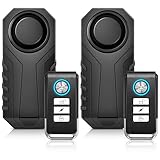 ZEXMTE Fahrrad Alarm, 113 dB lautes drahtloses Diebstahlsicherung Alarm Mit Fernbedienung, Vibration...