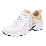 Damen Turnschuhe Sneaker Damen Sportschuhe Leicht Atmungsaktive Ergonomische Schnürung...