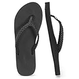 EZSURF Flip-Flops für Damen, bequeme Zehensandalen mit Yogamatte, zum Reinschlüpfen, für drinnen...