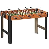 HOMCOM Tischkicker Kickertisch inkl 22 Kicker 2 Bälle rutschfest Griffe Anzeigetafel, Spieltisch...