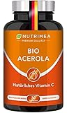 ACEROLA BIO Lutschtabletten | Natürliches Vitamin C Hochdosiert 1000mg | Reines Pulver...