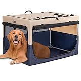 A 4 Pet Hundebox faltbar für große Hunde Auto Hundetransportbox einstellbare Kompatibilität,...