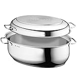 WMF Bräter mit Deckel backofengeeignet, 8,5l, Bräter Induktion, Cromargan Edelstahl,...