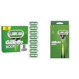 Gillette Body Rasierklingen für Nassrasierer Herren, die stärker als Stahl sind, 8 Ersatzklingen...