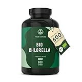Bio Chlorella Presslinge – 600 Tabletten (500 mg) – 6000mg hochdosiert – Bio-Algen aus...