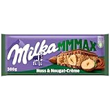 Milka Mmmax Nuss-Nougat-Crème – Alpenmilch-Schokolade gefüllt mit zarter Nuss-Nougat-Crème und...