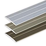 Toolerando Übergangsprofil Übergangsleiste Bodenleiste aus Aluminium Selbstklebend, Profil 90 cm x...