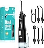 COSLUS Munddusche Kabellos Trragba Elektrische: 300ML WassertankTestsieger 2025 IPX7 Wasserdicht...
