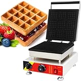 VZXATYOP Elektrisches Waffeleisen for gewerblichen Gebrauch 2500W for 9 quadratische belgische...
