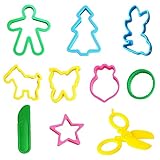 8 Stück Knete Zubehör Kinder Plastilin Werkzeuge, Knete Ausstechformen Extruder Modellierwerkzeug...