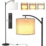 YICAIZI Stehlampe Wohnzimmer Dimmbar, Modern Standleuchte mit 3 Farbtemperaturen, Beigen...