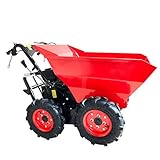 BRAST® Benzin Muldenkipper Mini-Dumper Motor-Schubkarre Dumper Radlader 4,8kw/6,5PS Allradantrieb...