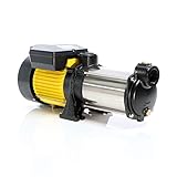 XPOtool Mehrstufige Kreiselpumpe 10200l/h 1650W Förderhöhe 65m, Ansaughöhe 8m, 2850U/min,...