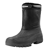 Knixmax Outdoor Winterstiefel Herren Warm Gefütterte Schneestiefel Winterschuhe mit wasserdichtem...