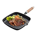 YNPQTDS Steakpfanne | Pfannkuchen-Bratpfanne aus Gusseisen – ergonomische, hitzebeständige...