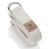 BODYMATE Yogagurt Mit Metallverschluss - Band für Anfänger und Fortgeschrittene, Schlaufe aus 100%...