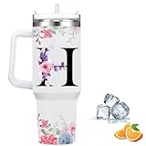 Thermobecher Personalisiert, Thermosbecher Kaffee to go Reisebecher mit Strohhalm,1.2l Edelstahl...