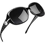 Joopin Elegante Große Sonnenbrille Damen Polarisiert und Klassische Schwarze Damen Sonnenbrille...