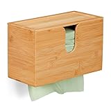 Relaxdays Papierhandtuchspender, mit Deckel, für H2 Papierhandtücher, HxBxT 17x27x13 cm, Zum...