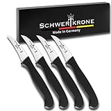 4er Messer-Set gebogen/Vogelschnabel/Solingen/Gemüsemesser scharf Küchenmesser Schälmesser...