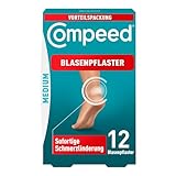 Compeed Blasenpflaster Medium Vorteilspack – Hydrokolloid-Pflaster gegen Blasen an den Fersen, 12...