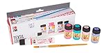 Marabu 1716000000096 - Textil Starter Set Sweet Candy, Stoffmalfarbe, Wasserbasis, für helle...