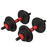 GORILLA SPORTS® Hantelset - 15kg, 20kg, 25kg, 30kg Gewichte, 2er Set, 25mm, Gusseisen, Rutschfest,...